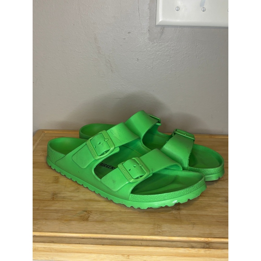Birkenstock Arizona EVA Sandals Neon Green Waterproof Slides Womens 8